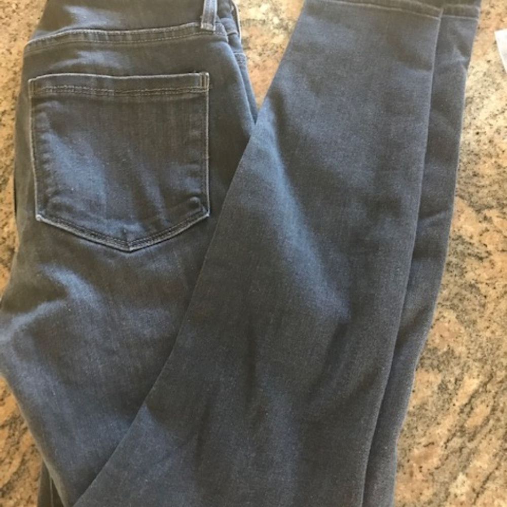 Parker Smith Dark Gray Raw Hem Skinny Leg Jeans - Picture 3 of 4